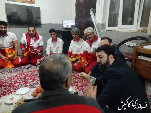 حضور فرماندار گالیکش در جمع نجات‌گران هلال احمر مستقر در دو پایگاه امداد و نجات سه راهی و تنگراه 