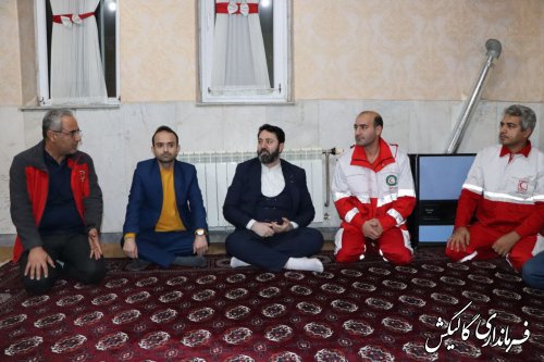 حضور فرماندار گالیکش در جمع نجات‌گران هلال احمر مستقر در دو پایگاه امداد و نجات سه راهی و تنگراه 