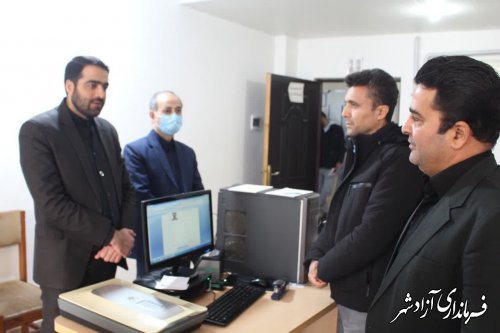 دیدارفرماندار آزادشهر با رئیس و پرسنل اداره ثبت احوال شهرستان آزادشهر