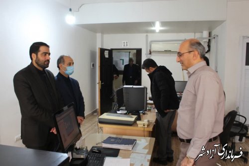 دیدارفرماندار آزادشهر با رئیس و پرسنل اداره ثبت احوال شهرستان آزادشهر