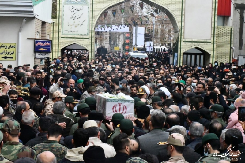 پیکر پاک شهید گمنام در سایت اداری استانداری آرام گرفت