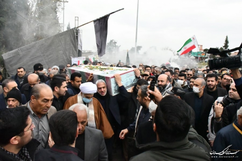 پیکر پاک شهید گمنام در سایت اداری استانداری آرام گرفت
