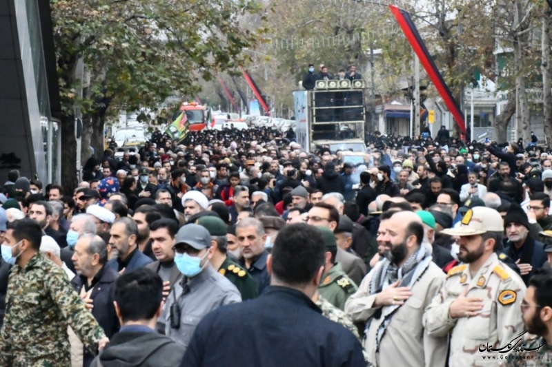 پیکر پاک شهید گمنام در سایت اداری استانداری آرام گرفت