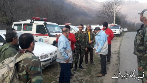 حضور میدانی فرماندار مینودشت در محل آتش سوزی منطقه عروسک ویکه سور