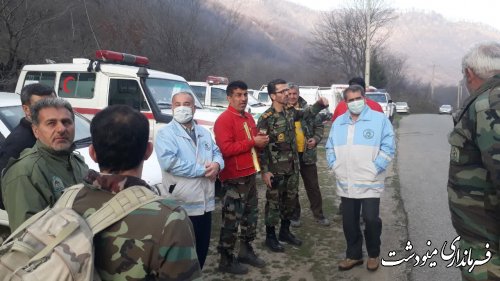 حضور میدانی فرماندار مینودشت در محل آتش سوزی منطقه عروسک ویکه سور
