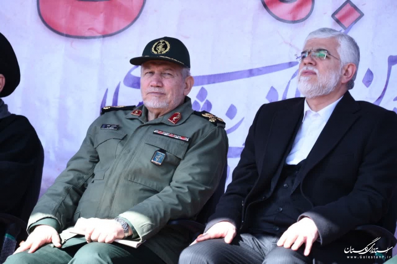 حضور استاندار گلستان در راهپیمایی شکوهمند یوم الله ۲۲ بهمن