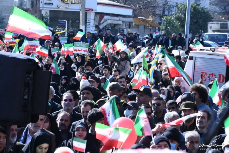 حضور استاندار گلستان در راهپیمایی شکوهمند یوم الله ۲۲ بهمن