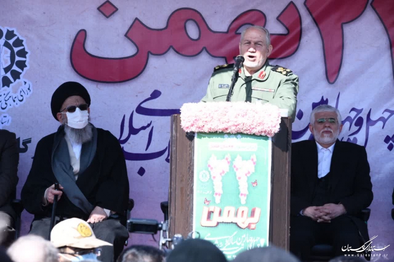 حضور استاندار گلستان در راهپیمایی شکوهمند یوم الله ۲۲ بهمن