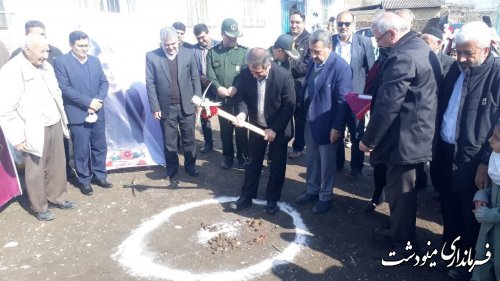 کلنگ مدرسه 6 کلاسه روستای قلمی شهرستان مینودشت زده شد