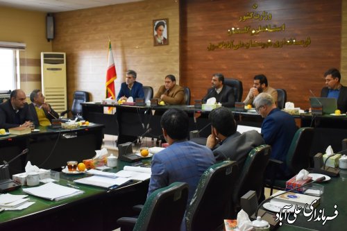 جلسه بررسی تعرفه های عوارضاتی سال1402شهرداریهای علی آبادکتول ، فاضل آباد، مزرعه و سنگدوین