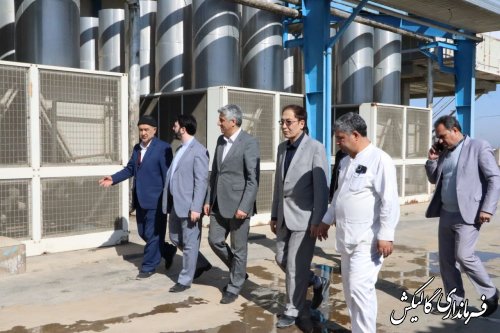 بازدید فرماندار گالیکش از مرغداری و کارخانه جوجه‌کشی ماکیان مهر