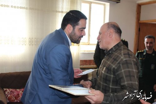 دیدار فرماندار آزادشهر با جانبازان هشت سال دفاع مقدس