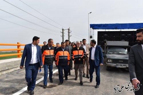 بازدید استاندارگلستان از تقاطع غیرهمسطح ضلع غربی شهرستان علی آباد کتول