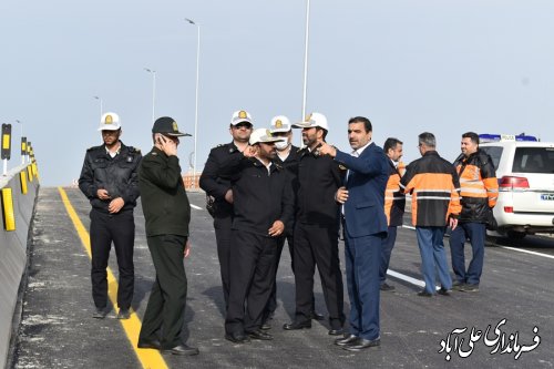 بازدید استاندارگلستان از تقاطع غیرهمسطح ضلع غربی شهرستان علی آباد کتول