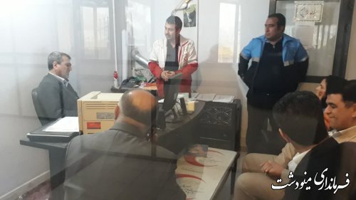 بازدید فرماندار از اورژانس و هلال احمر شهرستان به همراه اعضای ستاد خدمات سفر