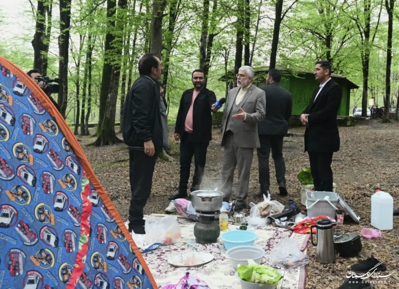بازدید استاندار گلستان از اماکن تفریحی و کمپ‌های نوروزی غرب گلستان