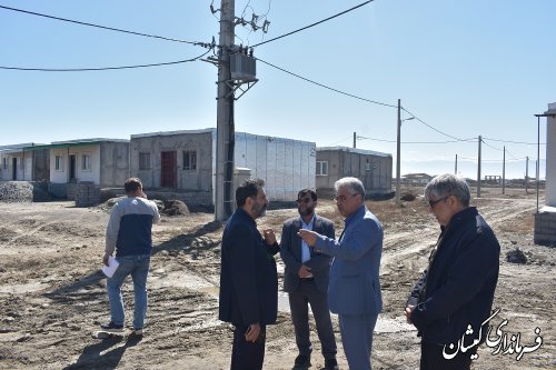 بازدید فرماندار گمیشان از پروژه مسکن 30 واحدی گمیش تپه