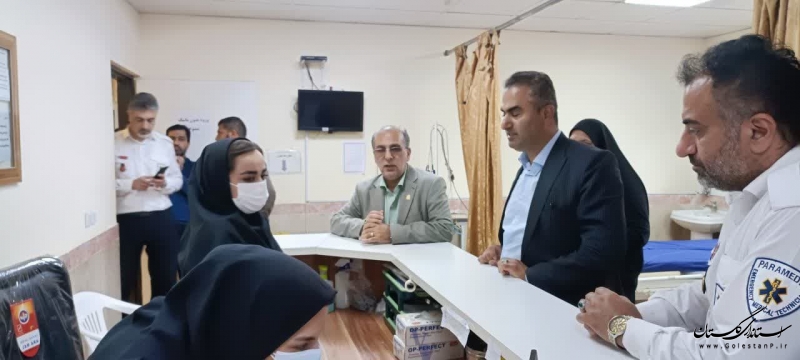 بازدید رئیس دانشگاه علوم پزشکی گلستان مراکز امدادی شهری شرق استان