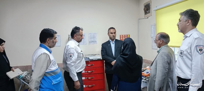 بازدید رئیس دانشگاه علوم پزشکی گلستان مراکز امدادی شهری شرق استان
