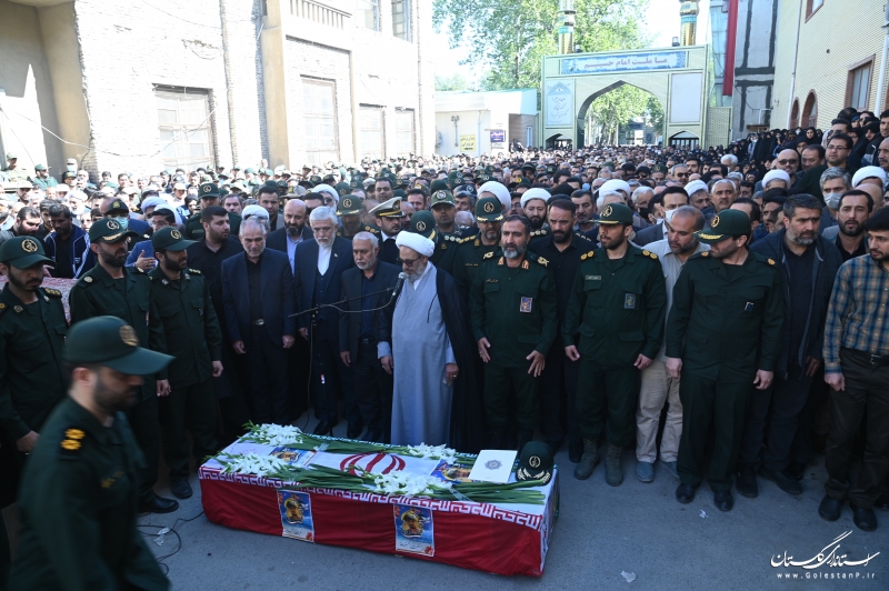 گزارش تصویری|| حضور استاندار گلستان در تشییع پیکر شهید «مقداد مهقانی»