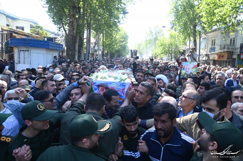 گزارش تصویری|| حضور استاندار گلستان در تشییع پیکر شهید «مقداد مهقانی»