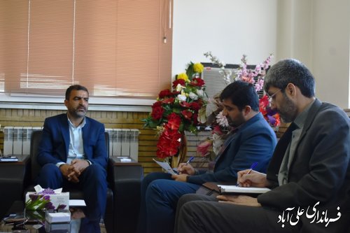 دیدار فرماندار با اعضای شورای انجمن اولیا و مربیان شهرستان علی آبادکتول