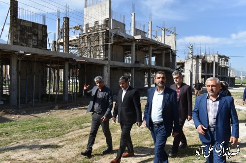 بازدید فرماندار علی آبادکتول از روند عملیات ساخت پروژه 170 واحدی سایت نوده علی آبادکتول
