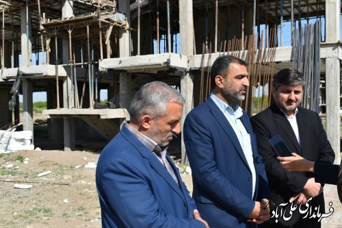 بازدید فرماندار علی آبادکتول از روند عملیات ساخت پروژه 170 واحدی سایت نوده علی آبادکتول