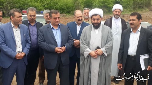 بازدید فرماندار از آب بندان روستای سایر