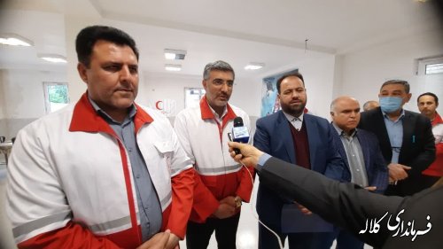 بازدید رئیس سازمان داوطلبان هلال احمر کشور از ساختمان فیزیوتراپی خیر ساز کلاله