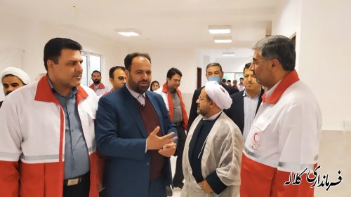 بازدید رئیس سازمان داوطلبان هلال احمر کشور از ساختمان فیزیوتراپی خیر ساز کلاله