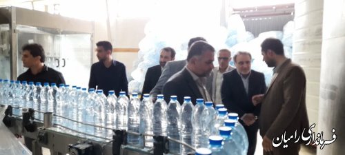 بازدید فرماندار از شرکت آب معدنی چشمه رامیان