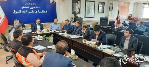 جلسه بررسی مسائل و مشکلات راه‌ها و محورهای مواصلاتی شهرستان علی آبادکتول برگزار شد