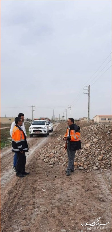 زیرسازی راه بین روستایی آشوربای-اوچ تپه از پروژه های سفر گلستان انجام شد