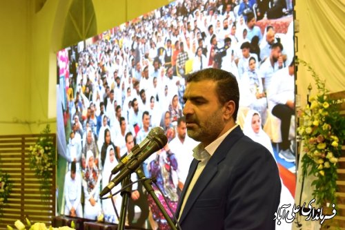 جشن وصال ازدواج 330 زوج گلستانی در علی آبادکتول برگزار شد