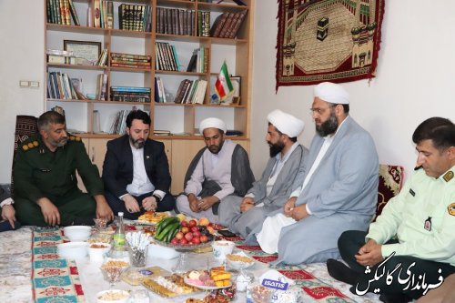 دیدار عیدانه فرماندار و امام جمعه گالیکش با امام جمعه اهل سنت دهستان ینقاق