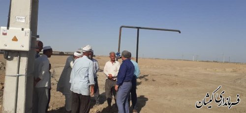 بازدید فرماندارگمیشان از روند تجهیز چاه سقرتپه