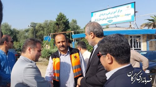 گزارش تصویری || بازدید سرپرست فرمانداری شهرستان گرگان از روند احداث دور برگردان ایمن در جاده آق قلا