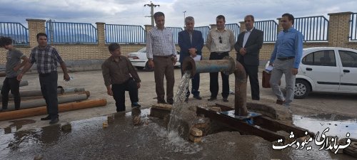 یک حلقه چاه آب شرب برای جبران کم آبی شهر مینودشت وارد مدار شد