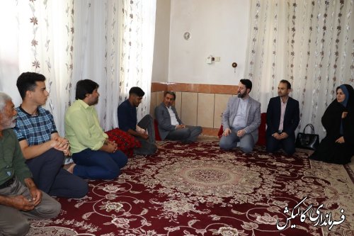 دیدار و عیادت فرماندار شهرستان از ملی پوش بوکس گالیکشی