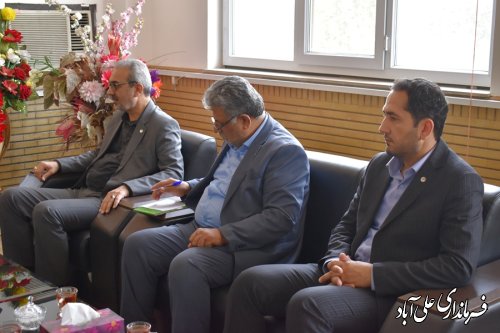 دیدار سرپرست شعب پست بانک استان با فرماندارعلی آبادکتول