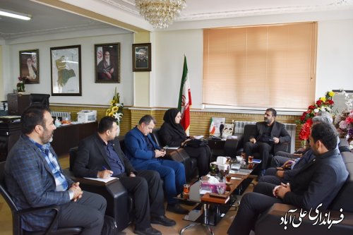 دیدار سرپرست شعب پست بانک استان با فرماندارعلی آبادکتول