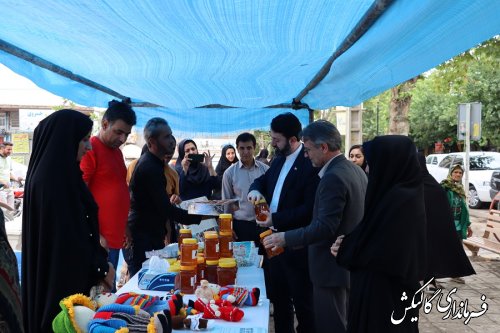 بازدید فرماندار گالیکش از نمايشگاه توانمندی‌های مددجویان بهزیستی شهرستان