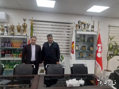 فرماندار شهرستان از شرکت زمزم گرگان بازدید کرد