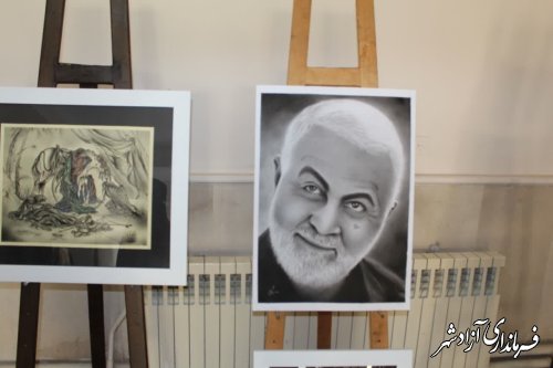 افتتاح نمایشگاه گروهی نقاشی و طراحی در آزادشهر