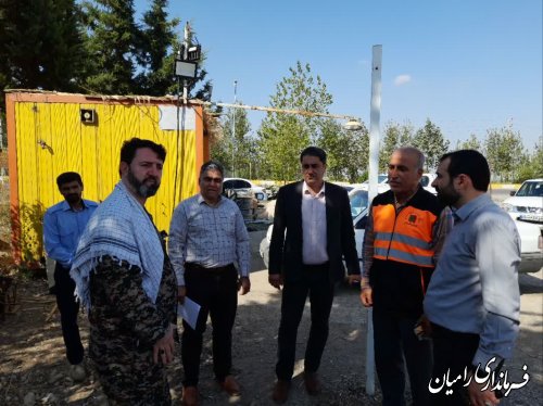 بازدید سرپرست فرمانداری شهرستان رامیان از سایت موتوری اداره راهداری و حمل ونقل جاده ای