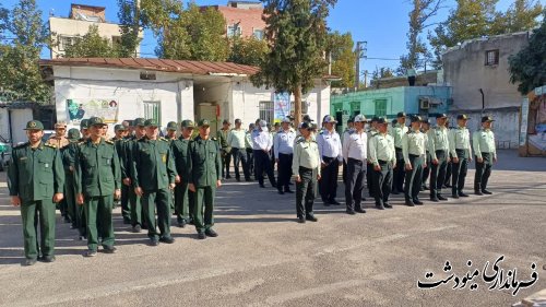 حضور فرماندار شهرستان مینودشت در صبحگاه مشترک به مناسبت هفته نیروی انتظامی