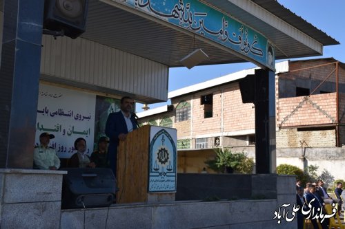 سخنرانی فرماندار علی آباد کتول در مراسم صبحگاه مشترک نیروهای انتظامی