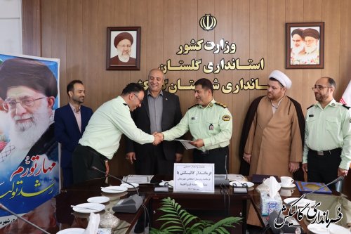 دیدار صمیمی فرماندار گالیکش با فرمانده و جمعی از پرسنل ستاد انتظامی شهرستان