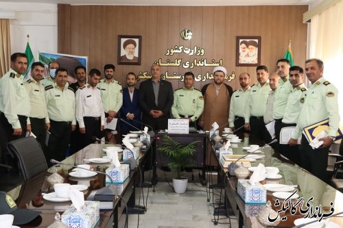 دیدار صمیمی فرماندار گالیکش با فرمانده و جمعی از پرسنل ستاد انتظامی شهرستان